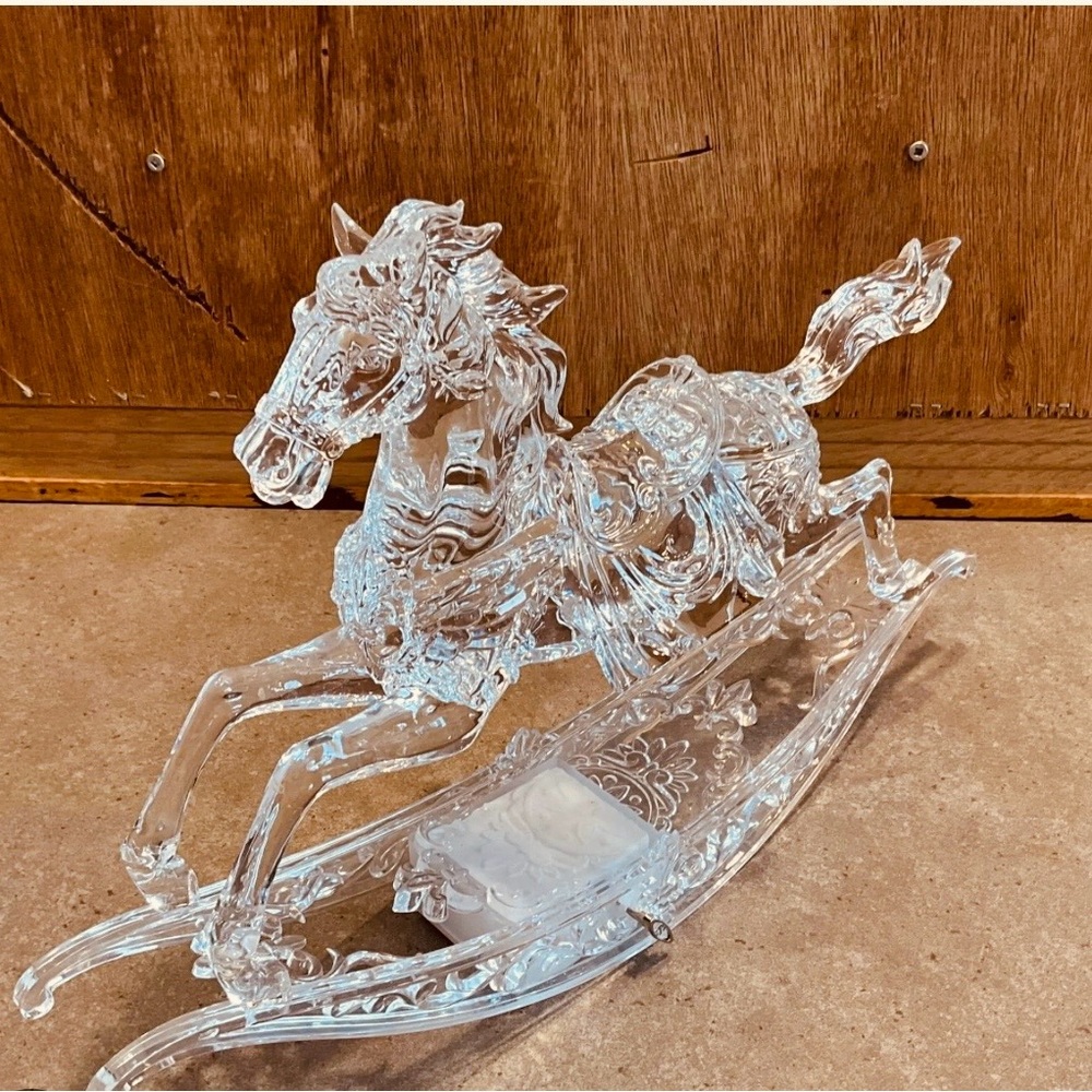 Christmas central 16.5" Large Rocking Horse Musical Figurine with Motion Feature